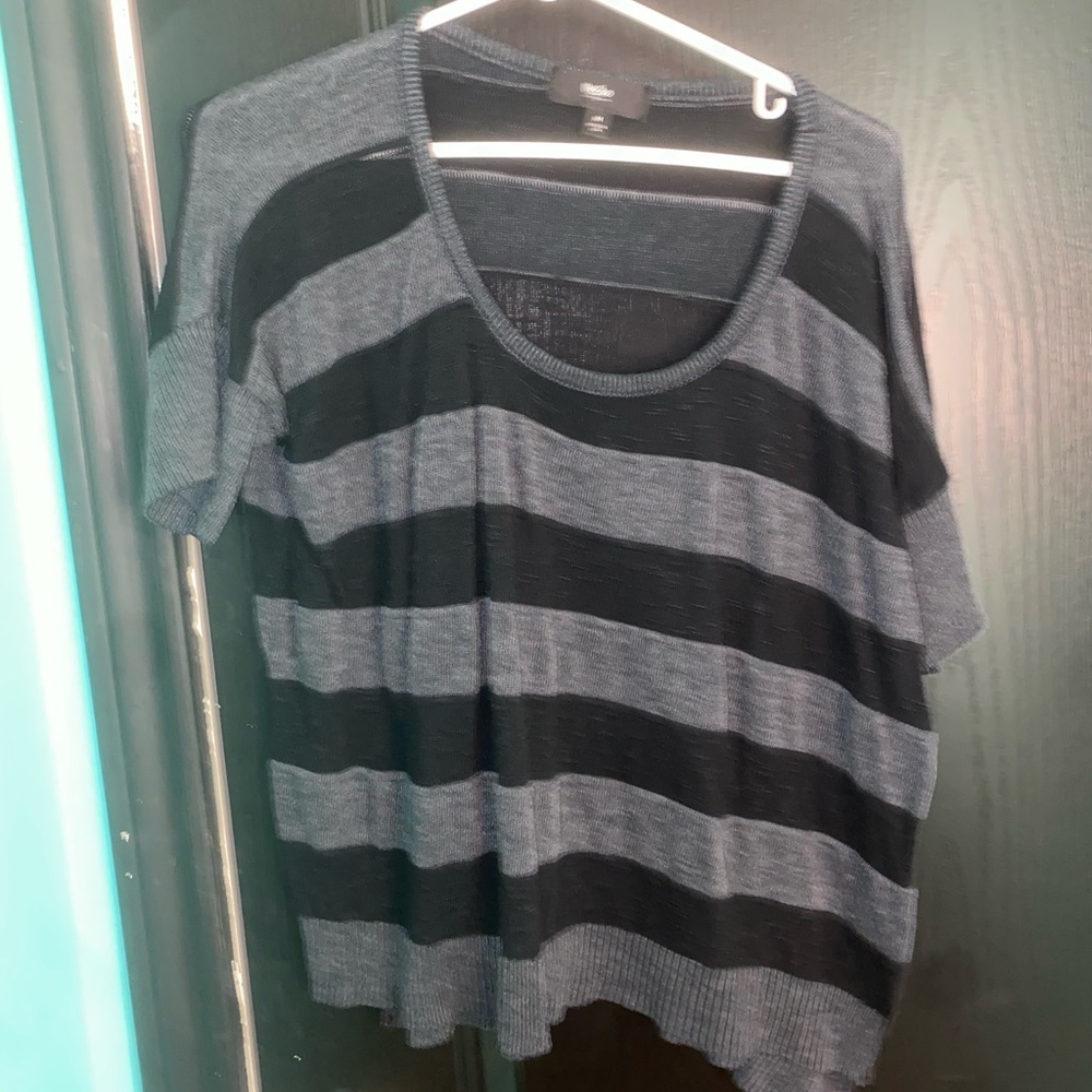Black and grey striped sweater